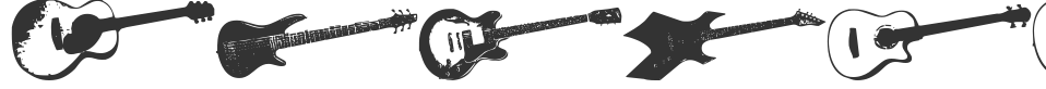 SCREAMING GUITAR font preview