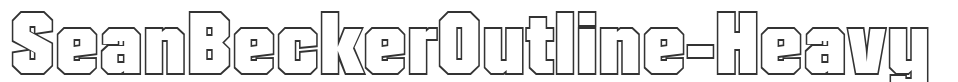 SeanBeckerOutline-Heavy font preview