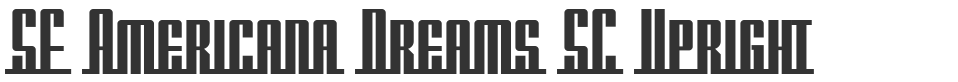 SF Americana Dreams SC Upright font preview