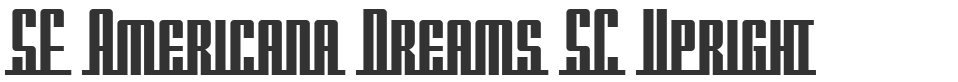 SF Americana Dreams SC Upright font preview