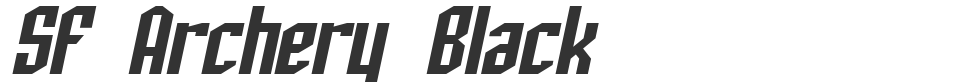 SF Archery Black font preview