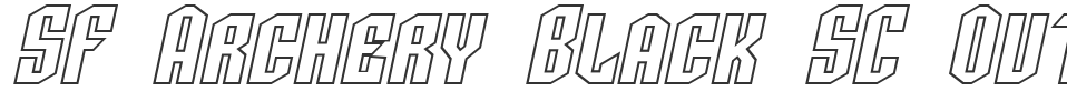 SF Archery Black SC Outline font preview