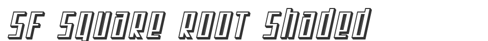 SF Square Root Shaded font preview