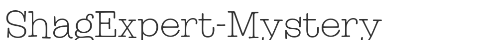 ShagExpert-Mystery font preview
