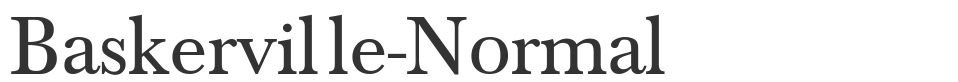 Baskerville-Normal font preview