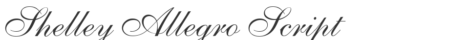 Shelley Allegro Script font preview