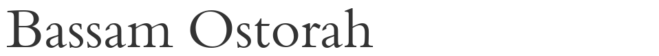 Bassam Ostorah font preview