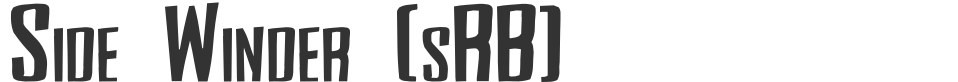 Side Winder (sRB) font preview