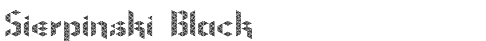 Sierpinski Black font preview