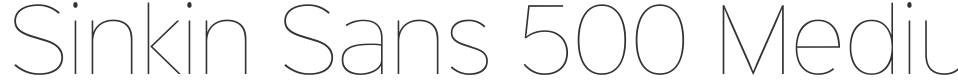 Sinkin Sans 500 Medium font preview