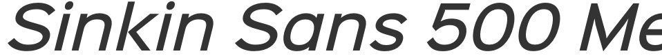 Sinkin Sans 500 Medium Italic font preview