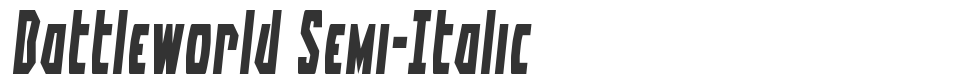 Battleworld Semi-Italic font preview