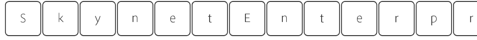 Skynet.Enterprise - Regular Keyboard font preview