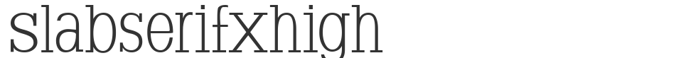 SlabserifXhigh font preview