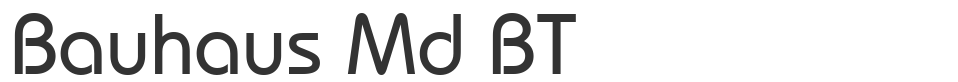 Bauhaus Md BT font preview