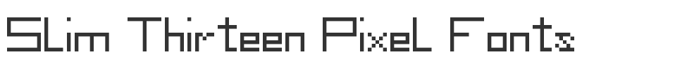 Slim Thirteen Pixel Fonts font preview