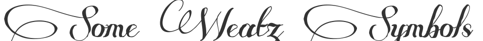 Some Weatz Symbols font preview