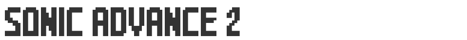 Sonic Advance 2 font preview