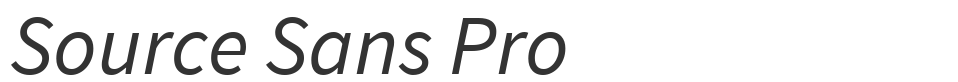 Source Sans Pro font preview