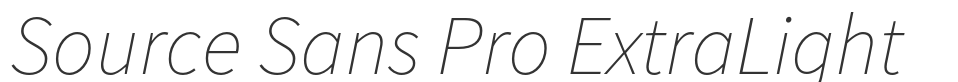 Source Sans Pro ExtraLight font preview