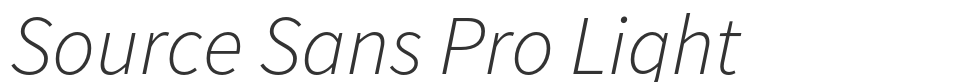 Source Sans Pro Light font preview