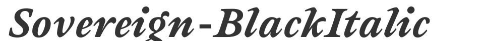 Sovereign-BlackItalic font preview