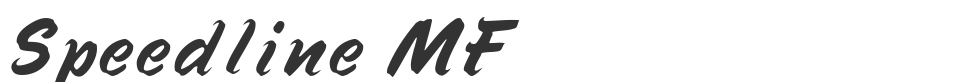 Speedline MF font preview