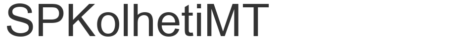 SPKolhetiMT font preview