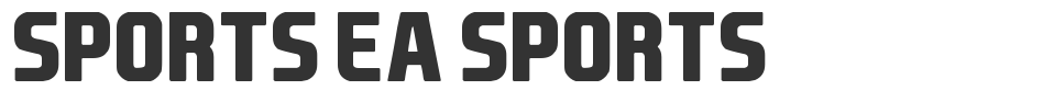 Sports EA Sports font preview