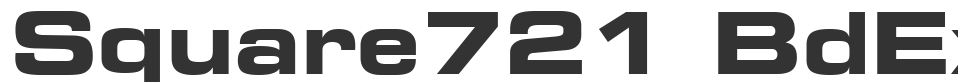 Square721 BdEx BT font preview