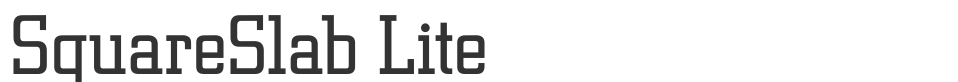 SquareSlab Lite font preview