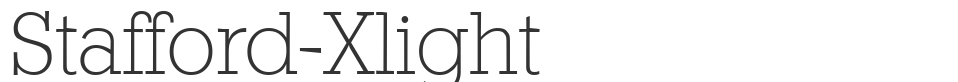 Stafford-Xlight font preview