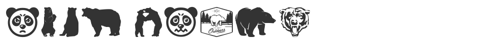 Bear Icons font preview