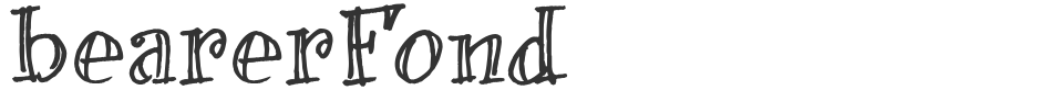 bearerFond font preview