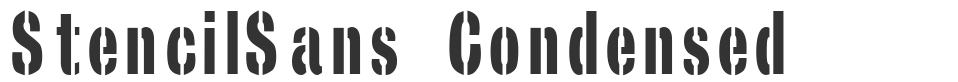 StencilSans Condensed font preview