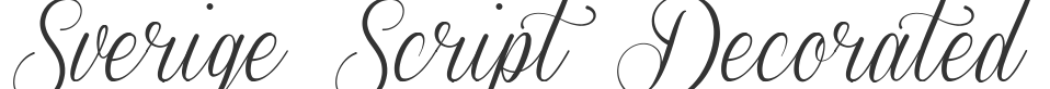 Sverige Script Decorated Demo font preview