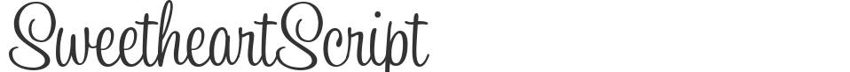 SweetheartScript font preview