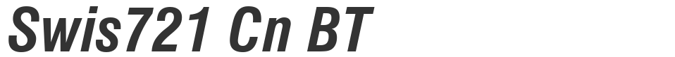 Swis721 Cn BT font preview