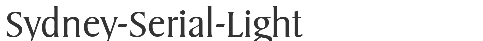 Sydney-Serial-Light font preview