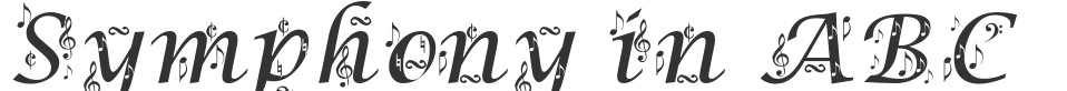 Symphony in ABC font preview