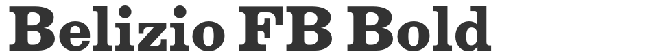 Belizio FB Bold font preview