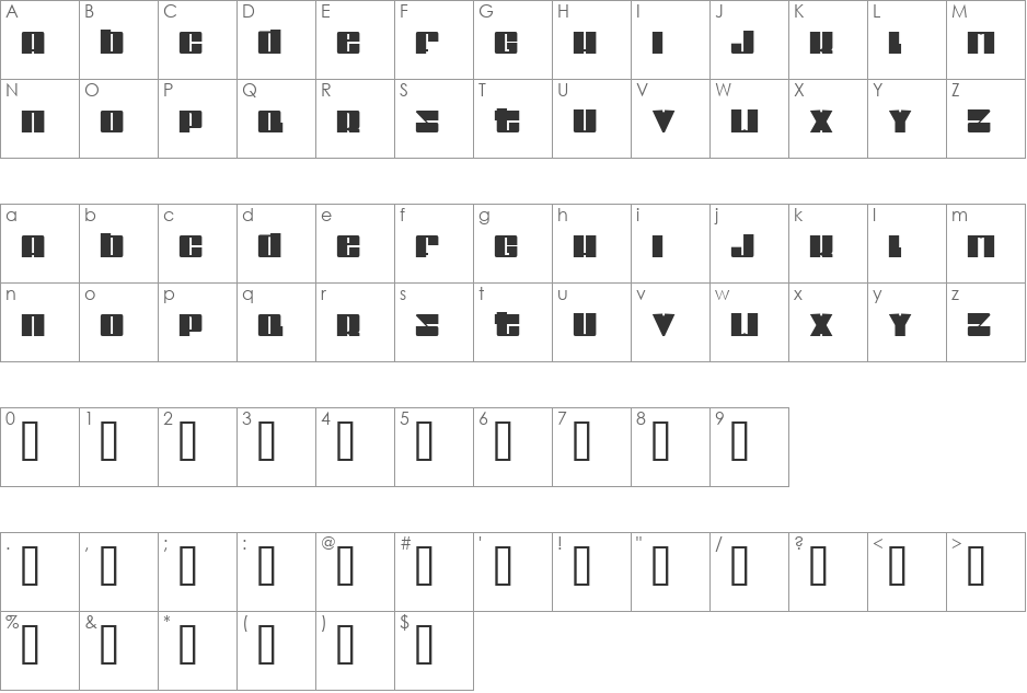 teonanacatl font character map preview