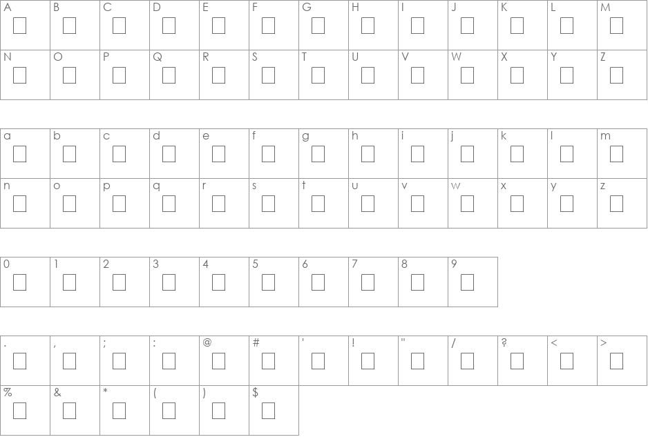Terraform font character map preview