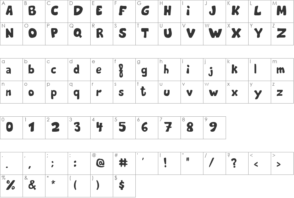 The Kings of the House font character map preview