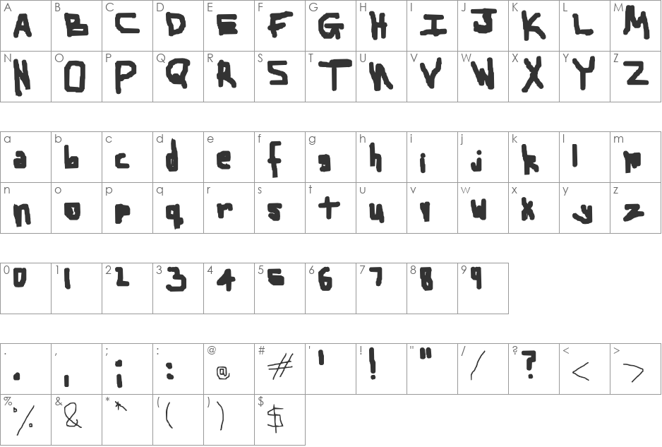 The power on my laptop's about to run out too font character map preview