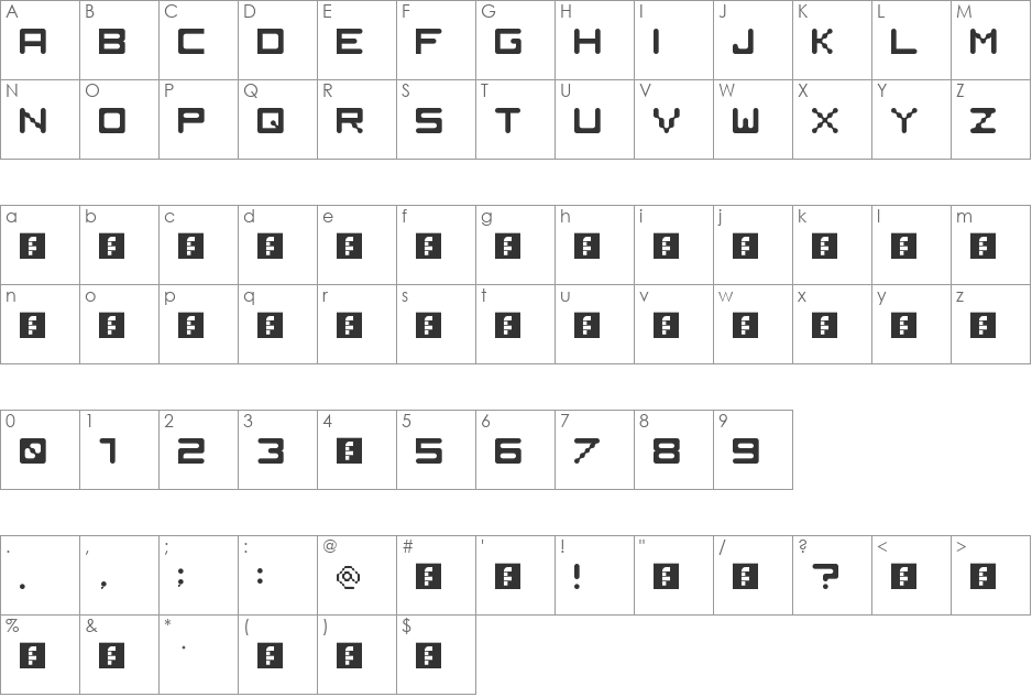 The World Of Goo font character map preview