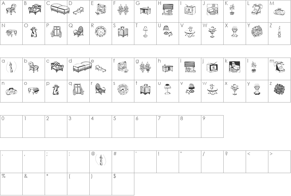 TheIkeaUniform font character map preview