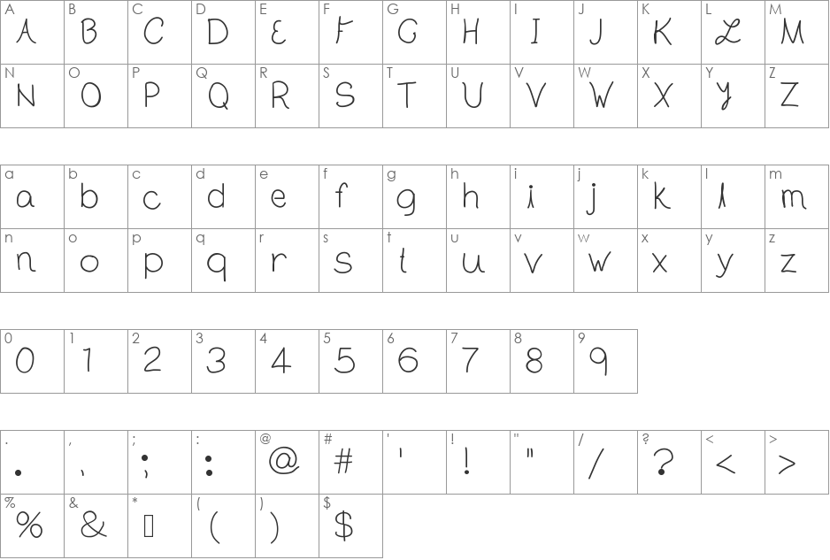 TheLondon font character map preview