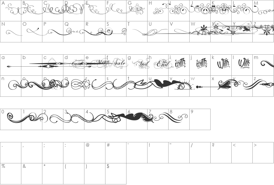 There can only be one Beaver Im it font character map preview
