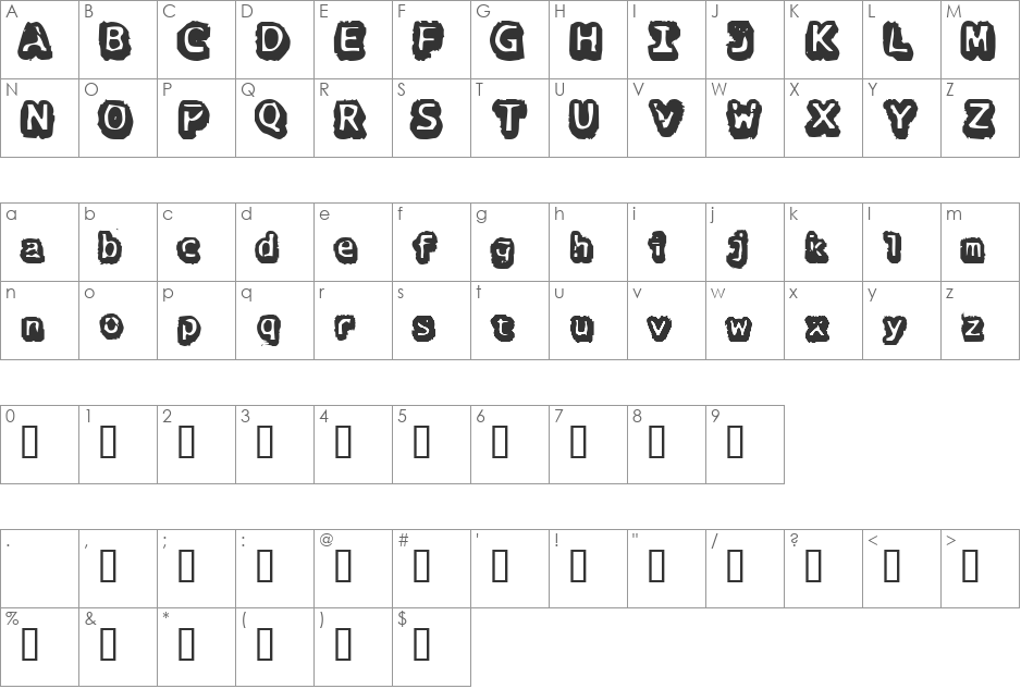 there goes the neighborhood font character map preview